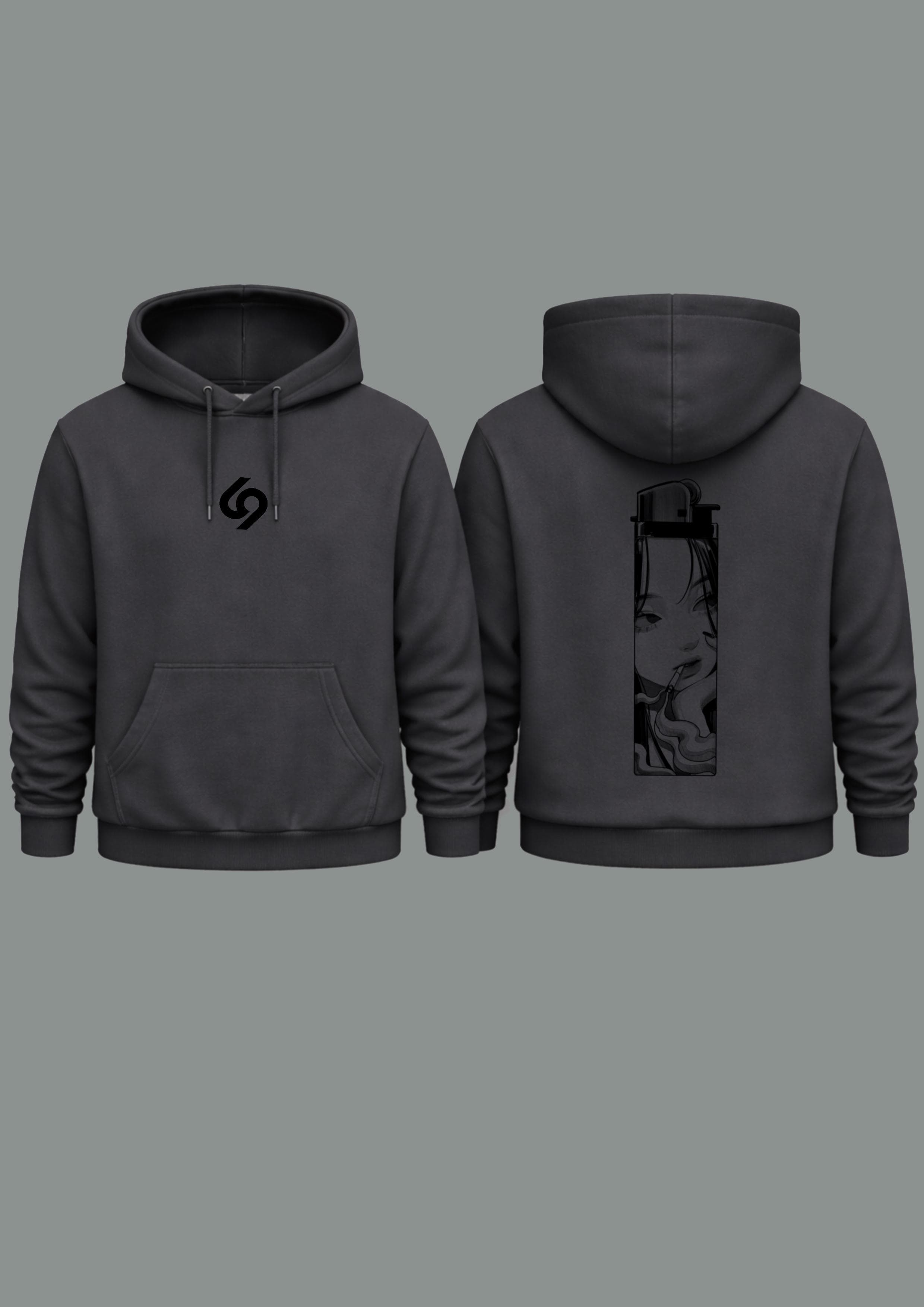 Antracytowa bluza – Zapalniczka